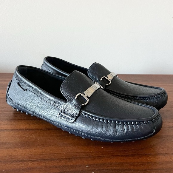 Cole Haan Other - Cole Haan Horsebit Driving Loafers Navy Leather Slip On Mens Size 9.5M